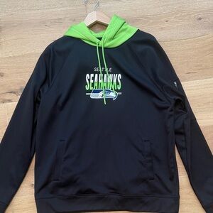 Seattle Seahawks Dark Navy and Green Hoodie
